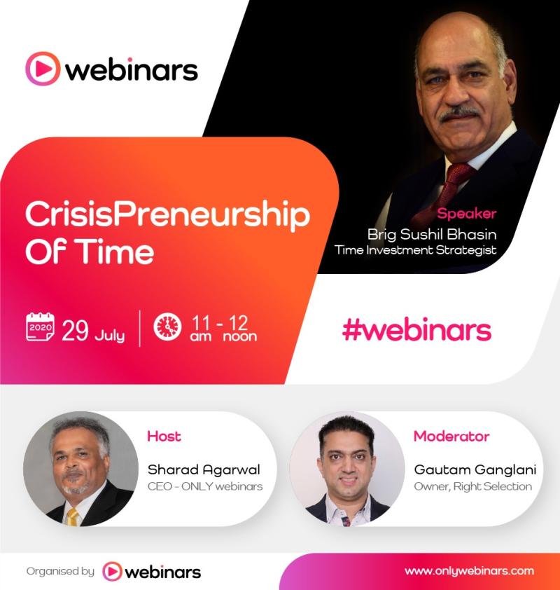 ONLY Webinars Launches ‘CrisisPreneurship Of Time’ Webinar