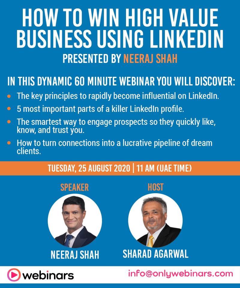 ONLY Webinars Announces ‘How To Win High-Value Business Using LinkedIn’ Webinar