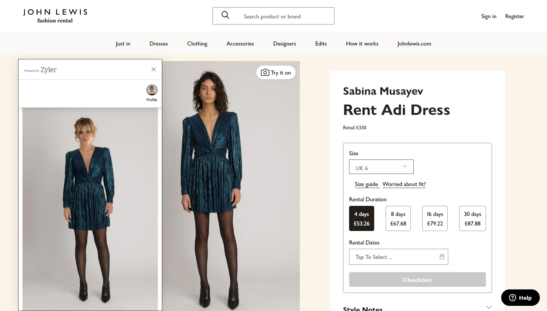 Zyler Virtual Try-On Drives Over 30% Of Sales On John Lewis Fashion Rental Platform