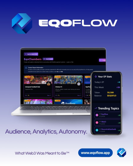 EqoFlow Launches With 1 Million Token Giveaway – Empowering Users To Own Their Data And Earnings